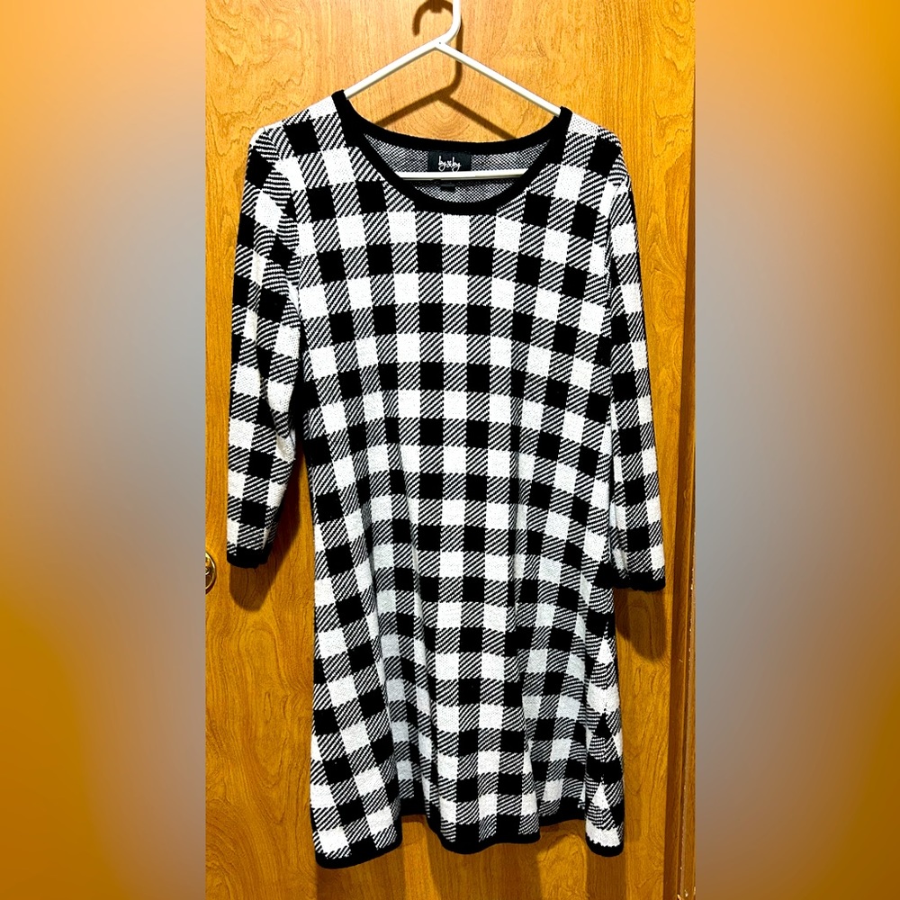 by & by XL Black and White Sweater Dress